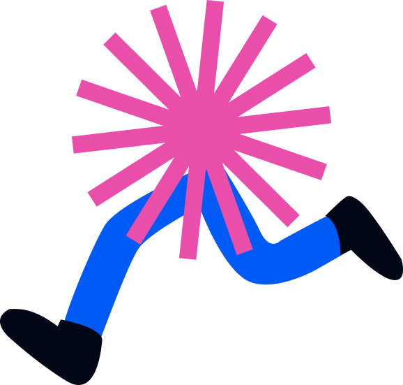 Personaje corriendo que invita a realizarse prueba de VIH en Panamá.